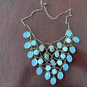 Aqua colored stone neckace